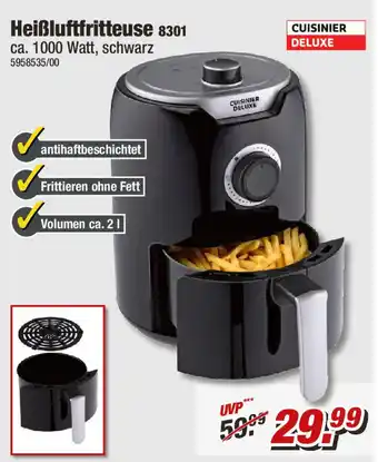 Poco Cuisinier Deluxe Heißluftfritteuse 8301 Angebot