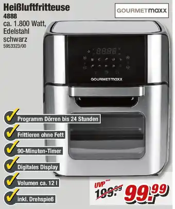 Poco Gourmetmaxx Heißluftfritteuse 4888 Angebot
