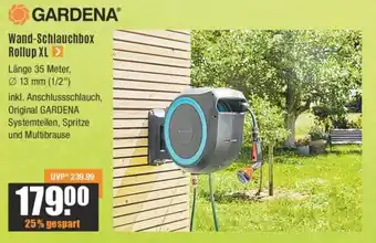 V Baumarkt Gardena Wand Schlauchbox RollUp XL Angebot