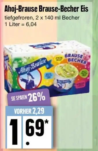 Edeka Ahoj-Brause Brause-Becher Eis 2*140ml Angebot