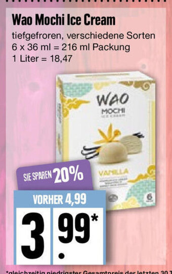 Edeka Wao Mochi Ice Cream 216ml Angebot