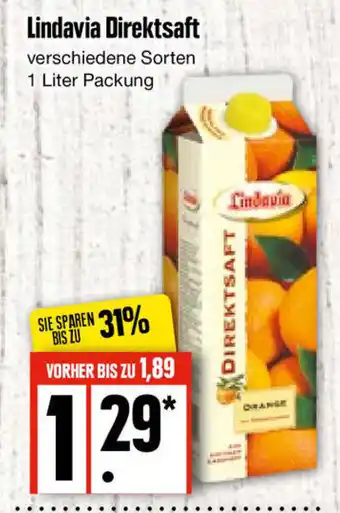 Edeka Lindavia Direktsaft 1L Angebot