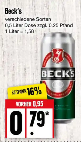 Edeka Beck's Pils 500ml Angebot