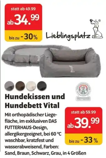 Das Futterhaus Hundekissen und Hundebett Vital Angebot