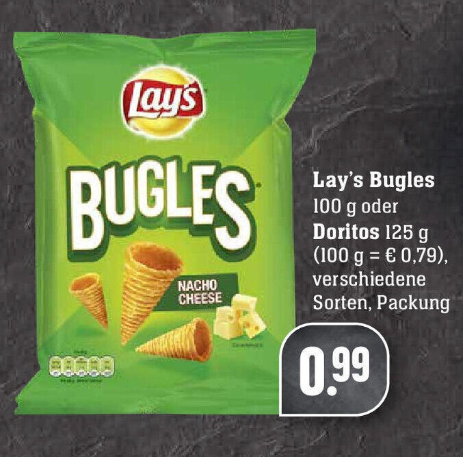 Lay's Bugles 100g oder Doritos 125g Angebot bei Edeka