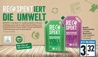 Edeka Respekt Vollwaschmittel oder Color Waschmitte; Angebot