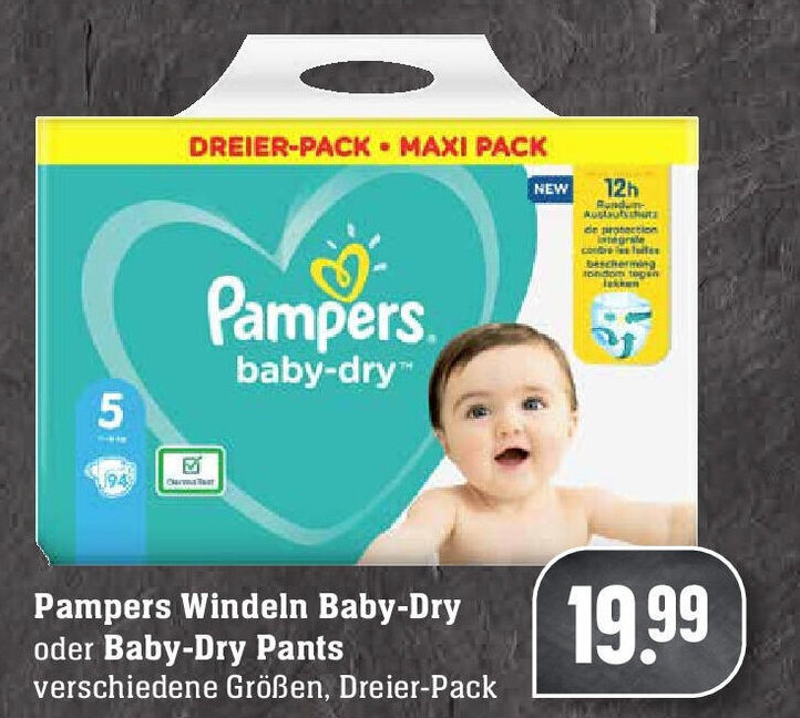 Pampers Windeln Baby Dry oder Baby Dry Pants Angebot bei Edeka