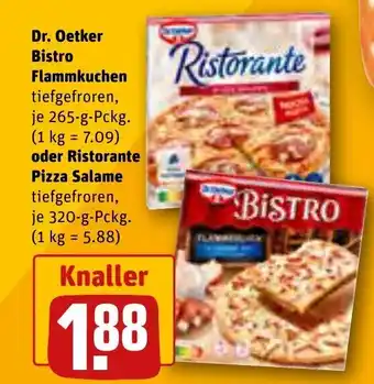 REWE Dr. Oetker Ristorante Pizza o. Flammkuchen 320g Angebot