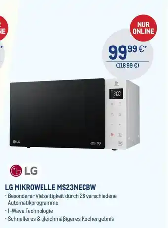 METRO Lg mikrowelle ms23necbw Angebot