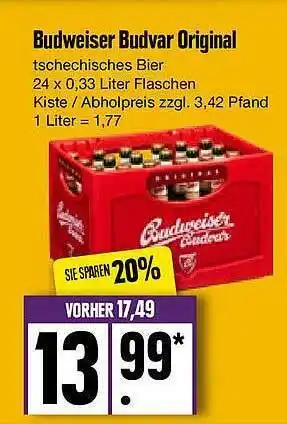 Edeka Budweiser budvar original Angebot