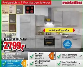 Möbelfundgrube Nobilia küchenblock riva Angebot