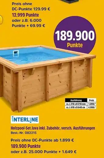 Netto Marken-Discount Interline holzpool-set java inkl. zubehör Angebot