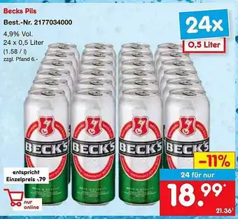 Netto Marken-Discount Becks pils Angebot