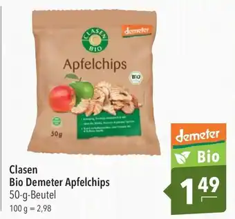 CITTI Markt Clasen Bio Demeter Apfelchips 50g Beutel Angebot