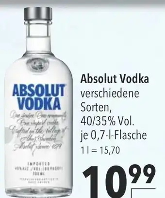 CITTI Markt Absolut Vodka 0,7L Angebot