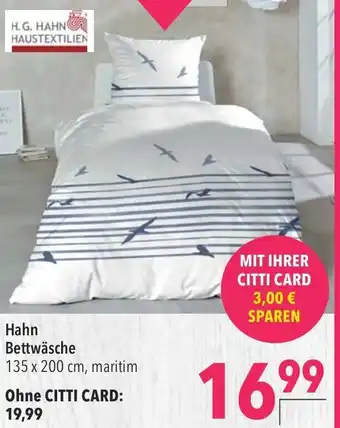 CITTI Markt Hahn Bettwäsche Angebot