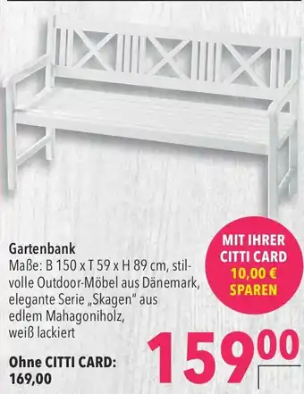 CITTI Markt Gartenbank Angebot