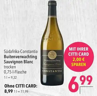 CITTI Markt Buitenverwachting Sauvignon Blanc 0,75L Angebot