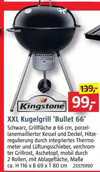 Bauhaus Kingstone xxl kugelgrill 'bullet 66' Angebot