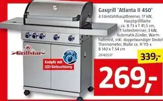 Bauhaus Grillstar gasgrill 'atlanta ii 450' Angebot