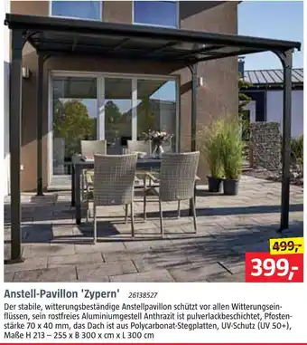 Bauhaus Anstell-pavillon 'zypern' Angebot