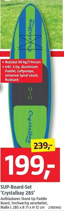 Bauhaus Sup-board-set 'crystalbay 285' Angebot