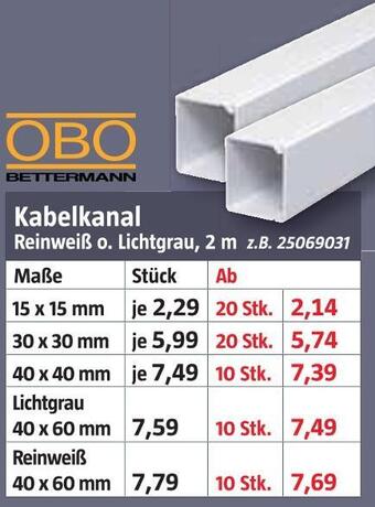 Bauhaus Obo bettermann kabelkanal Angebot