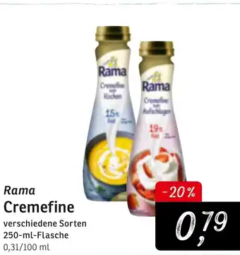 KONSUM Rama Cremefine 250 ml Angebot