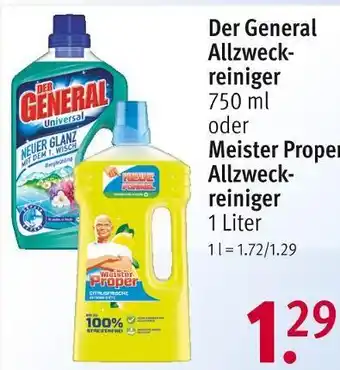 Rossmann Der general oder meister proper allzweckreiniger Angebot