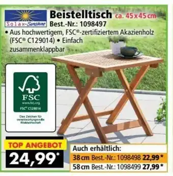 Norma Beistelltisch ca. 45 x 45 cm Angebot