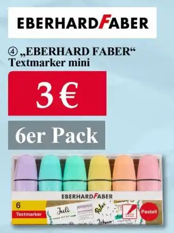 Woolworth Eberhard Faber Textmarker mini 6er Pack Angebot