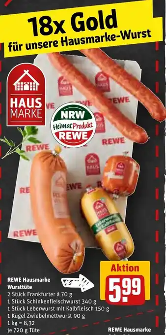 REWE REWE Hausmarke Wursttute 720g Angebot