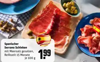 REWE Span. Serrano Schinken 100g Angebot