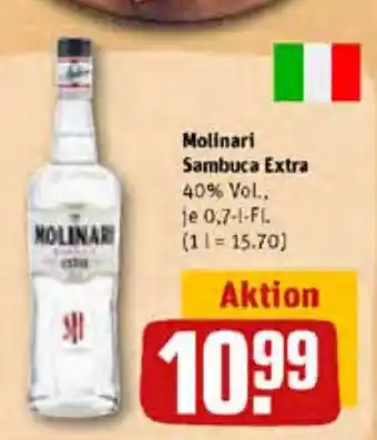 REWE Molinari Sambuca Extra Liqueur 700ml Angebot