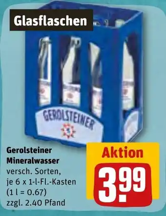 REWE Gerolsteiner Mineralwasser 6*1L Angebot