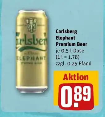 REWE Carlsberg Elephant Beer 500ml Angebot