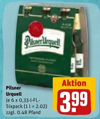 REWE Pilsner Urquell 6*330ml Angebot