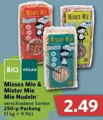 Combi Misses Mie & Mister Mie Mie Nudeln 250 g Packung Angebot