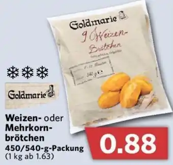 Combi Goldmarie Weizen oder Mehrkornbrötchen 450/540 g Packung Angebot