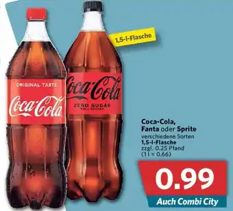 Combi Coca-Cola, Fanta oder Sprite 1,5 L Flasche Angebot