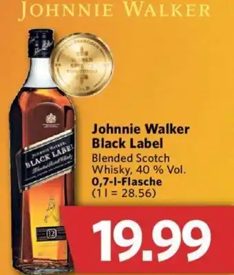 Combi Johnnie Walker Black Label 0,7 L Flasche Angebot