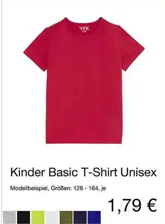 KiK Kinder basic tshirt unisex Angebot