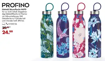 Galeria Profino Edelstahl Wasserflasche Naito Angebot