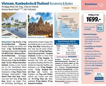 Lidl Vietnam, Kambodscha & Thailand Rundreise & Baden Angebot