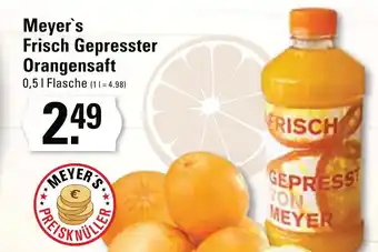 Edeka Meyer's Frisch Gepresster Orangensaft 0,5 L Flasche Angebot