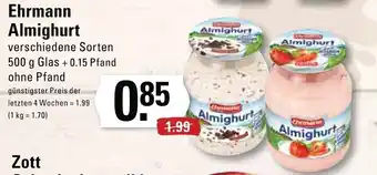 Edeka Ehrmann Almighurt 150 g Glas Angebot