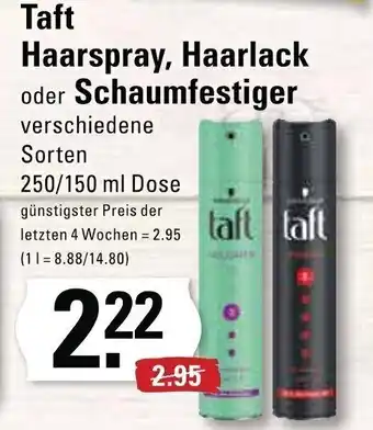 Edeka Taft Haarspray, Haarlack oder Schaumfestiger 250/150 ml Dose Angebot