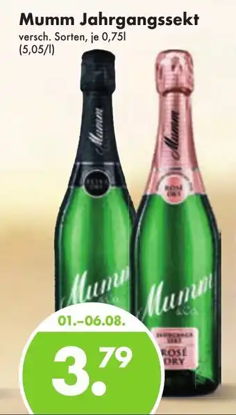 Trink und Spare Mumm Jahrgangssekt 0,75 L Angebot