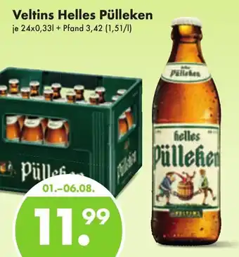 Trink und Spare Veltins Helles Pülleken 24x0,33 L Angebot