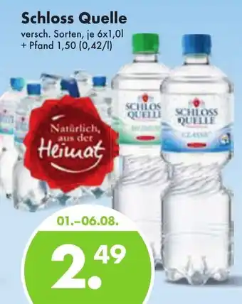 Trink und Spare Schloss Quelle 6x1,0 L Angebot